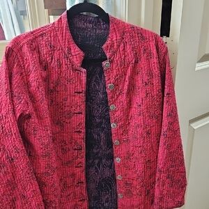 Pink and Black Patterned Jacket
